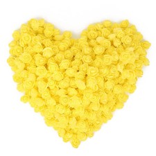 500 PCS Mini Yellow Foam Rose Heads Artificial Fake Flowers DIY Wedding Bulk