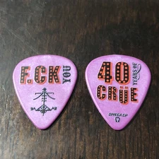 Motley Crue Mick Mars 2022 Tour Guitar Pick Red/Purple