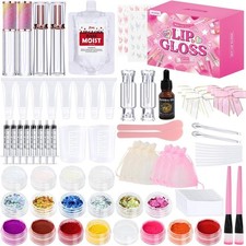 Lip Gloss Making Kit, Make Your Own DIY Lipgloss Lipstick Makeup Set, Nat