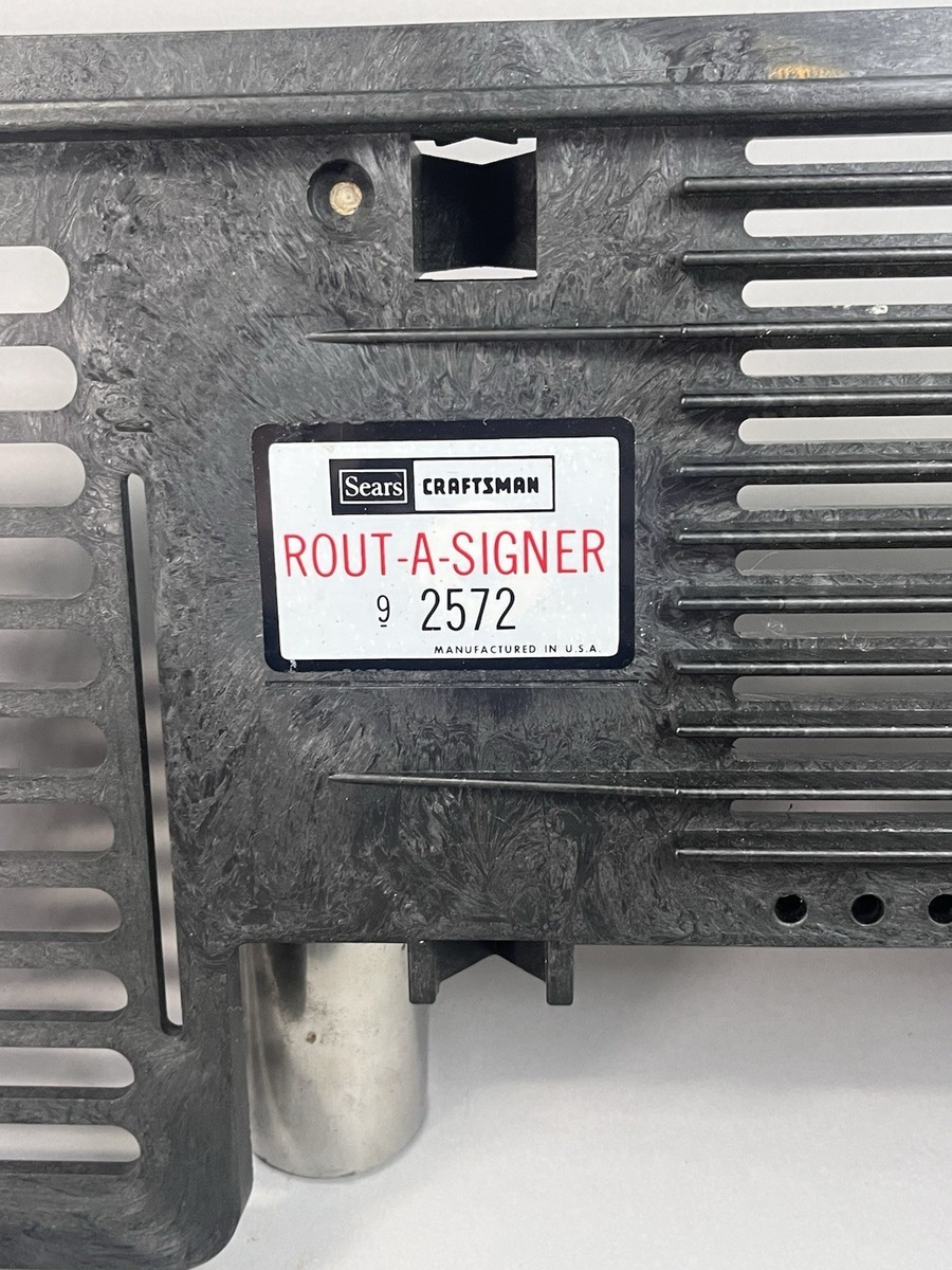 Vintage Sears Craftsman Rout-A-Signer 9-2572 Router Sign