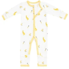 Kyte BABY Yellow and White Romper with Bunny Design