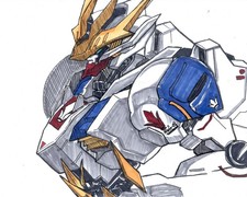 Gundam anime mechs mobile suit ironblooded orphans Custom Gaming Mat Desk 1540
