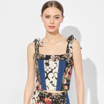 Alice + Olivia Clara Bow Strap Bustier 0 