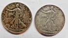 1934 & 1936 Walking Liberty Half Dollar 90% Silver Coins United States Mint