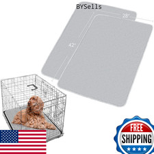 Dog Crate Mat  2-Pack Washable Pee Pads for Dogs, 42"x28" Waterproof, Non-Slip