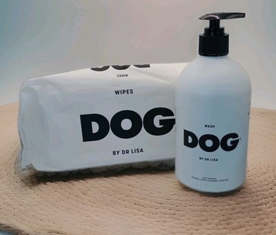 DOG by Dr. Lisa Wash  Natural Gentle Cleansing Shampoo & DOG Organic Wipes 80ct.