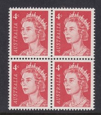 1966 QUEEN ELIZABETH II 4c BLOCK 4 DECIMAL STAMPS FRESH MUH #BM65
