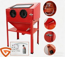 Sand Blasting Cabinet 220L Heavy Duty Abrasive Grit Shot Red Home DIY Projects