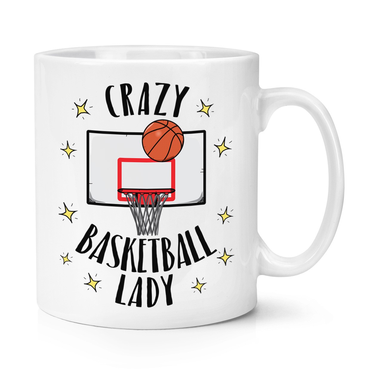 Crazy Basketball Lady 10oz Mug Cup - Funny Sport