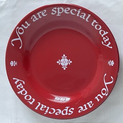 NEW Waechtersbach Red YOU ARE SPECIAL TODAY Dinner Plate Germany 10 1/2 inches