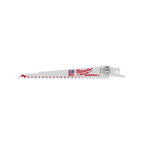 Milwaukee 48-00-5037 12" 5 TPI SAWZALL Blade for Wood with Nails, 5-Pack