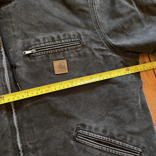Vintage Carhartt J141 WAL Detroit Hooded Jacket Mens Large Sherpa Lined - Picture 9 of 12