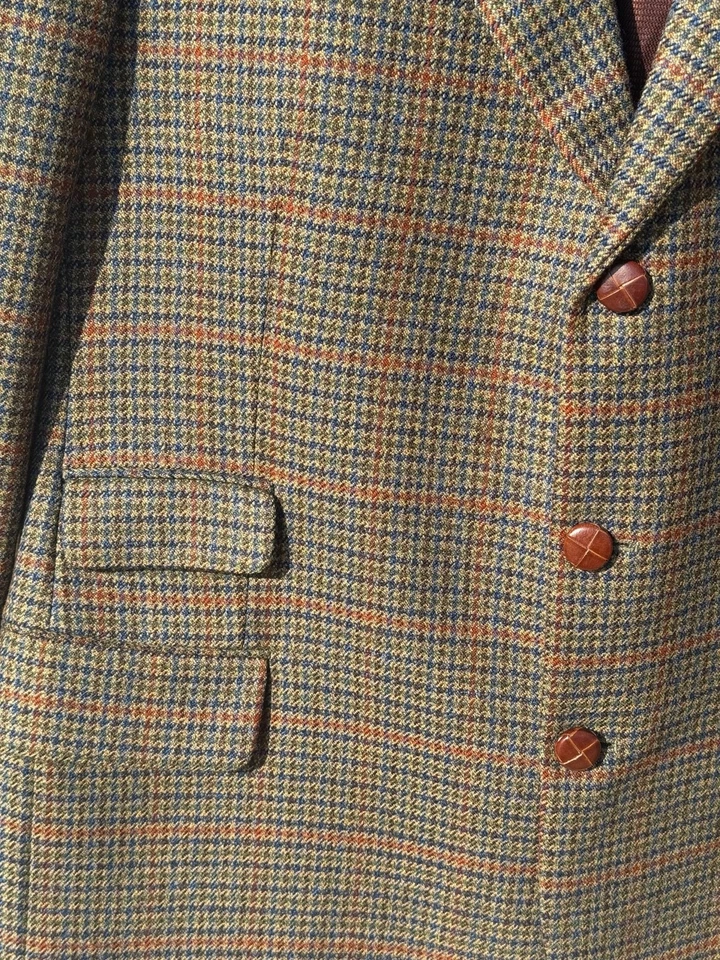 VTG Westbury Lambswool and Cashmere men Sport Coat Blazer Tweed Houndstooth 54R - Image 4 of 4