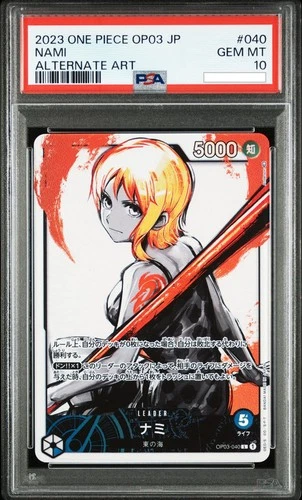 Alternate Art Nami One Piece 2023 Pillars of Strength OP03-040 L Japanese PSA 10