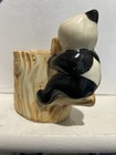 Vintage Ceramic Cup With Panda Bear Log Planter 2” Tall & 2.5” Diameter Japan — photo 4