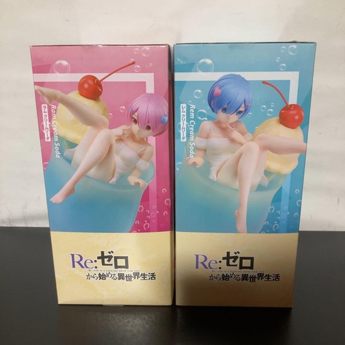 Re:Zero Starting Life in Another World Rem & Ram Cream Soda Ver. Figura Round1 - Imagen 2 de 4