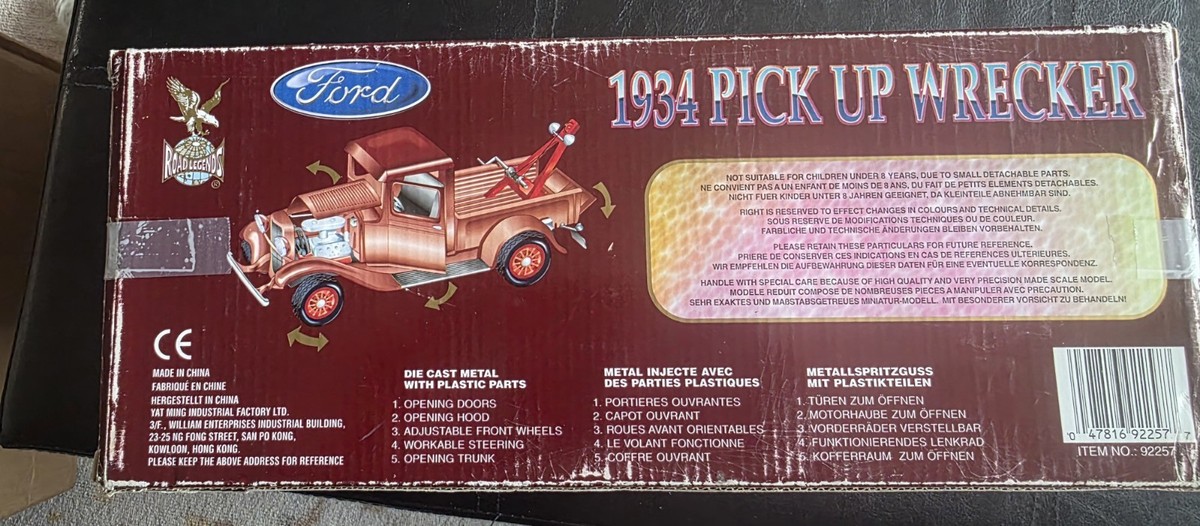 1934 Ford PickUp Wrecker Road Legends Collection 1:18 | eBay