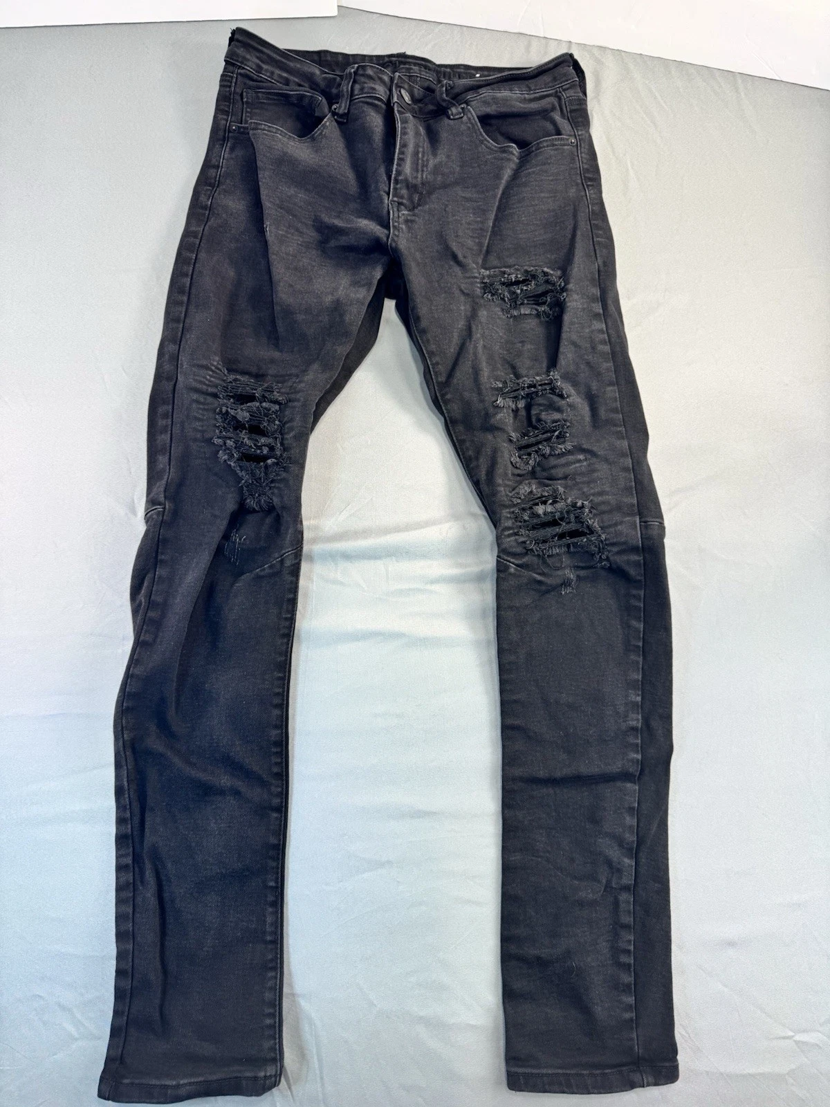 Jean homme Rue 21 Premium Skinny Arc Supreme Flex noir taille 32X34 vieilli