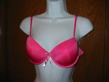 NEW MAMIA SOLID SMOOTH DEMI UNDERWIRE BRA-36C- BEIGE or PINK-Free Ship! 