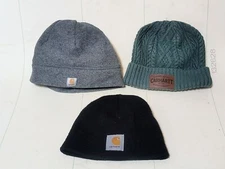 Carhartt 3x Beanies Stocking Cap Hat Skully Black Winter Work Street Wear Logo