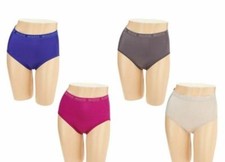 Breezies Set of 4 Nylon Microfiber Hi-Cut Panty-Multi-Small-New-A287800-New