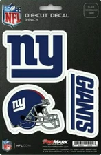 New NFL New York Giants Team ProMark Die-Cut Decal Stickers 3-Pack