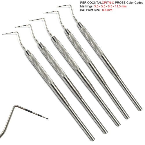 Periodontal CP-15 Screening Examine Probes Color Coded BPE Markings Probe Perio