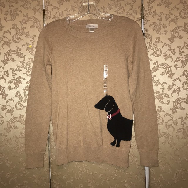 sweater with dachshund on it