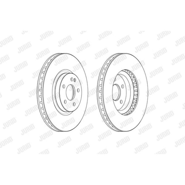 Jurid 2X Bremsscheiben Vorne Ø330 Mm BelüFtet GeöLt FüR Mercedes Vito W447-image