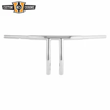 10" Rise 1-1/4" T-Bar Handlebar Fits For Harley with 3.5" Center to Center Hole