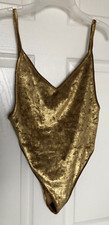 Ethika New Without Tags Women's Gold Pull-On Bodysuit Size Medium