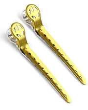 YS Park Professional Salon Hair Sectioning L-Clips GOLD - Pack of TWO