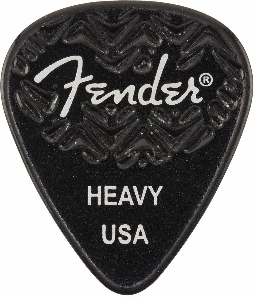 Genuine Fender Wavelength 351 Heavy Black Guitar Picks 6-Pack