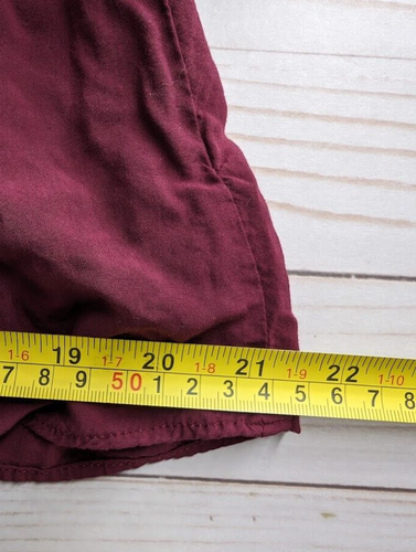 Forever 21 Small Off Shoulder Aubergine Layered Sleeve Boho Cropped Red Blouse - Picture 5 of 8