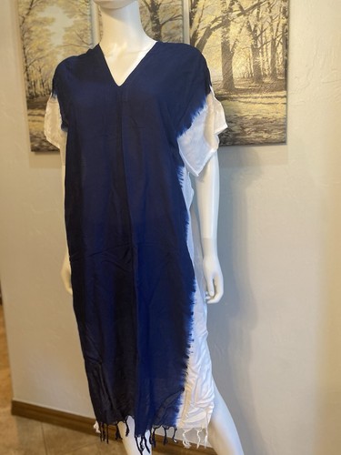 Women Loose Tie Dye Dress Kaftan Kimono Beach Dress one size fit most M - XXL - Picture 17 of 17
