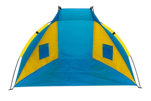 Outdoor Beach Sun Shade Windproof Camping Tent Seaside Garden Shelter Blue Tent - Afbeelding 1 van 7