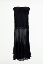 Zara Women's BLACK SEMI SHEER STRAPLESS - LARGE NEW NWT 5919/809