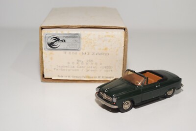A96 1:43 TIN WIZARD 154 BORDWARD ISABELLA CABRIOLET 1955 GREEN NMIB