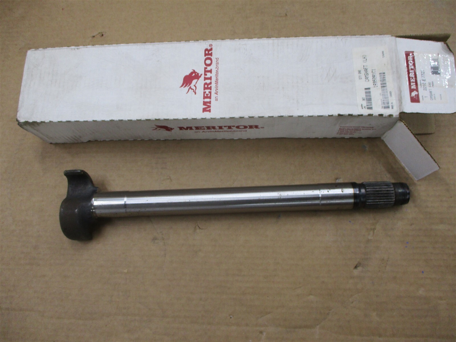 2210E7727 GENUINE MERITOR LH AIR BRAKE CAMSHAFT STEER AXLE 16.5 