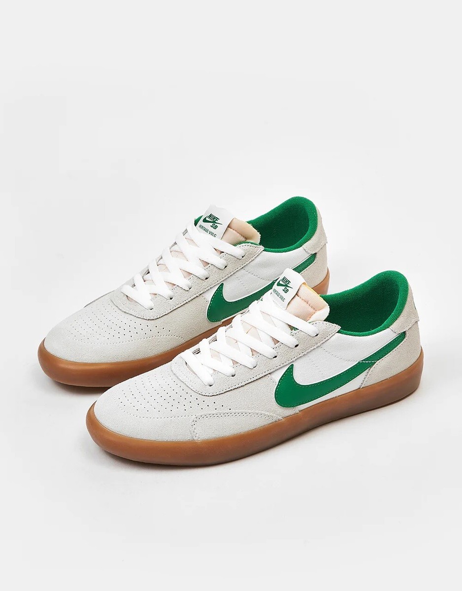 NIKE SB HERITAGE VULC SUMMIT WHITE-LUCKY GREEN-WHITE SZ 8.5 NIKE SB HERITAGE VULC SUMMIT WHITE-LUCKY GREEN-WHITE SZ 8.5