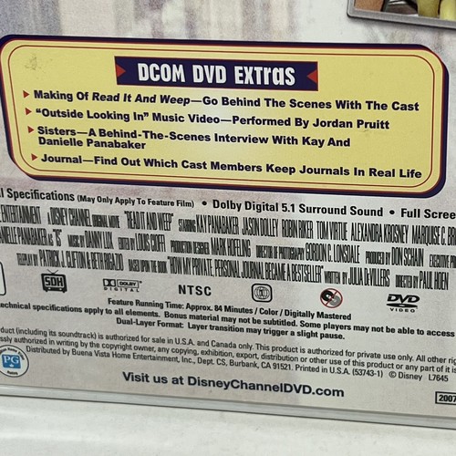 Disney Read It and Weep Zapped Edition Dvd Original Movie Kay Panabaker Like New - Picture 4 of 5