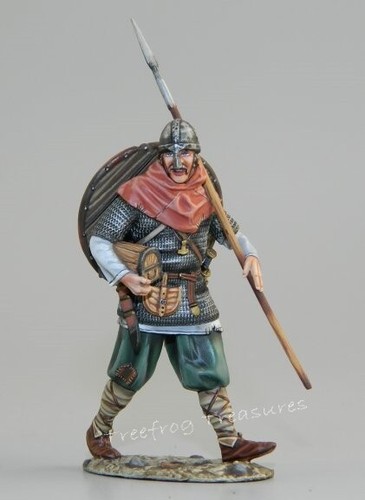 VIK024 Viking Walking with Spear First Legion Miniature Toy Soldier 1/30th Scale - Picture 5 of 6