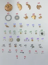 Omega Caliber 1020 Movement Parts Fork Wheel Spring Bridge 1010 1012 1021 1022 4