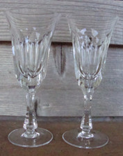 Echt Bleikristall Flared Crystal Wine Glasses 7 1/2 x 3 1/8 Nachtmann SET OF 2