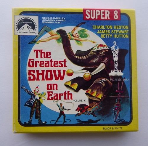 Vintage Super 8 Film The Greatest Show on Earth ~ Ken Films Charlton Heston B&W Vol 1 - Foto 1 di 7