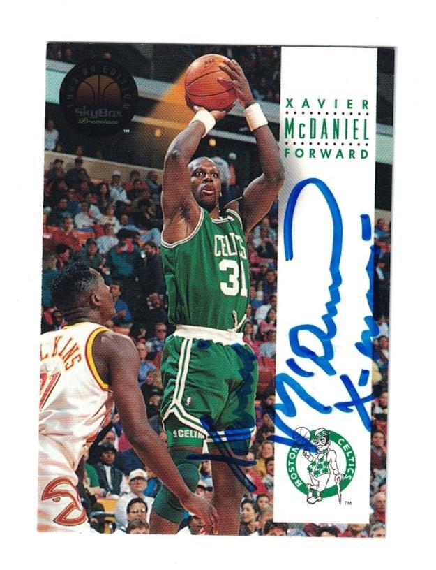 Xavier McDaniel Signed Autographed 1993 SkyBox Premium Card Boston Celtics