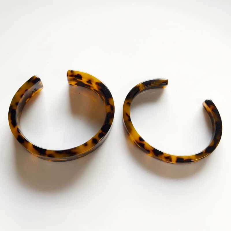 Jcrew Harz Leopard oval offen Armreif Geschenk Mode Frauen Schmuck 4 Optionen ausgewählt