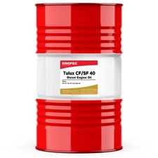 SINOPEC SAE 40 WT. DIESEL ENGINE OIL - 55 GALLON DRUM TULUX CF40