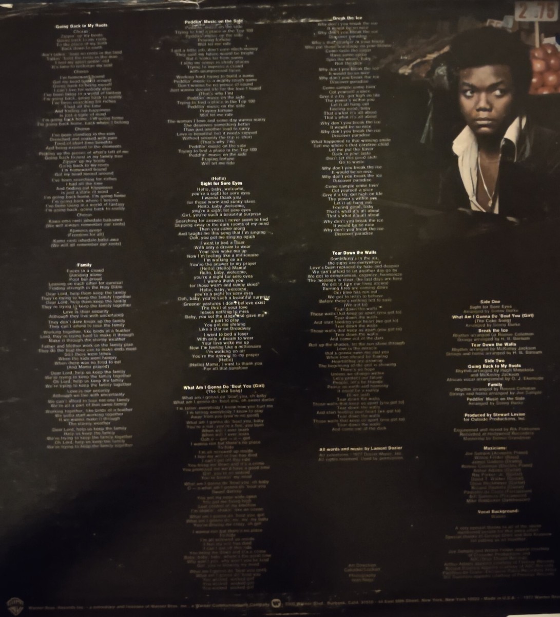 Lamont Dozier Music BROS WARNER Alamy 12(LP) LAMONT DOZIER Peddlin