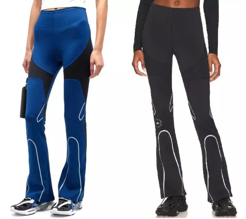 Different color top adidas pants